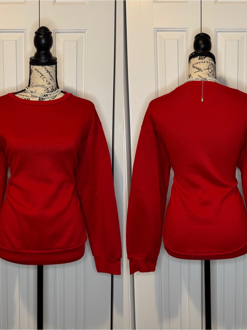 Everyday Crewneck Sweater in Red